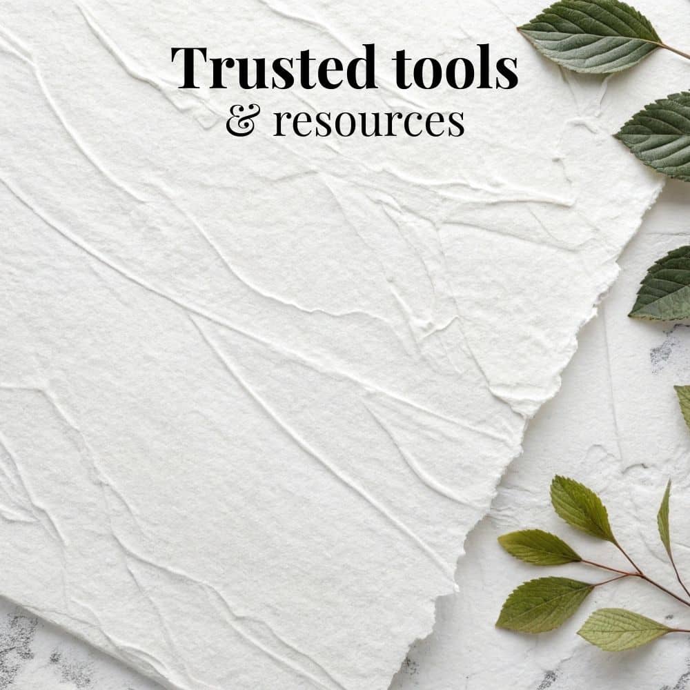 White special writing paper with leaves off to the side